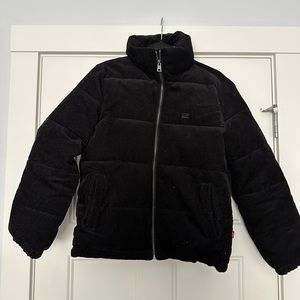 Levi’s black corduroy puffer size S— like new!